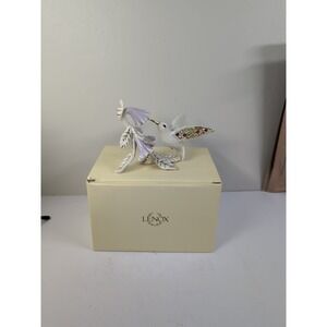 LENOX GARDEN'S BRILLIANCE JEWELED HUMMINGBIRD bird Figurine/BOX